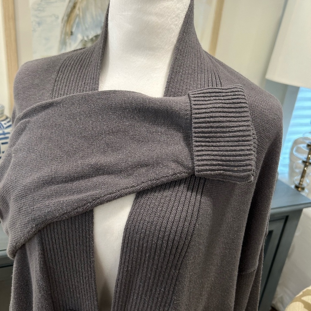 J Jill Open Sweater Gray Sz Large - Picture 4 of 4